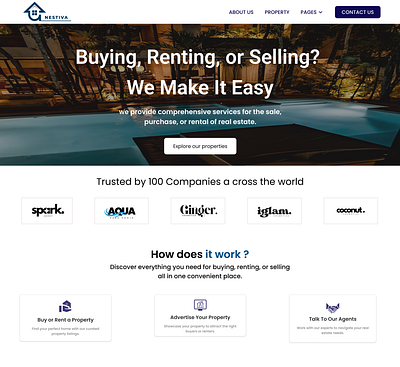 Real Estate Webpage branding design figma graphic design landing page real state ui ux web design