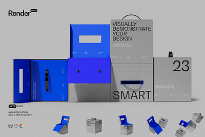 Paper Box Mockup Set box box mockup branding cardboard box mockup gift box mockup mockup bundle packaging box packaging mockup paper box paper box mockup set scene creator shipping box transport box