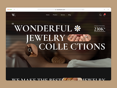 W• - Luxury E-Commerce Website -- Jewelry Brand website design best jewelry website designjewelry website e commercewebsite figma jewelry design jewelry ecommerce jewelry shop jewelry template website jewelry website sanjidasalem shop shopping website top design typography