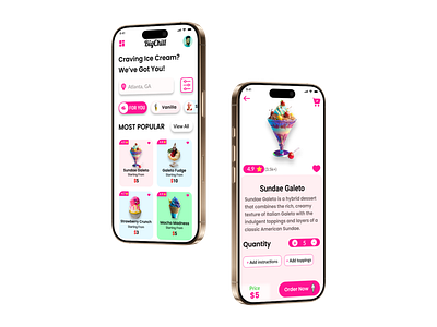 BigChill - Book Your Favourite Ice Cream Now! branding design figma graphic design illustration logo mobile app design mobile ui ui ui design ux ux design vector website website design website ui