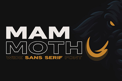 Mammoth - Wide & Bold black outline sans serif bold wide bold sans serif decorative display font font family headline font heavy font logo type mammoth wide bold outline font professional sans serif type design typeface typography web font