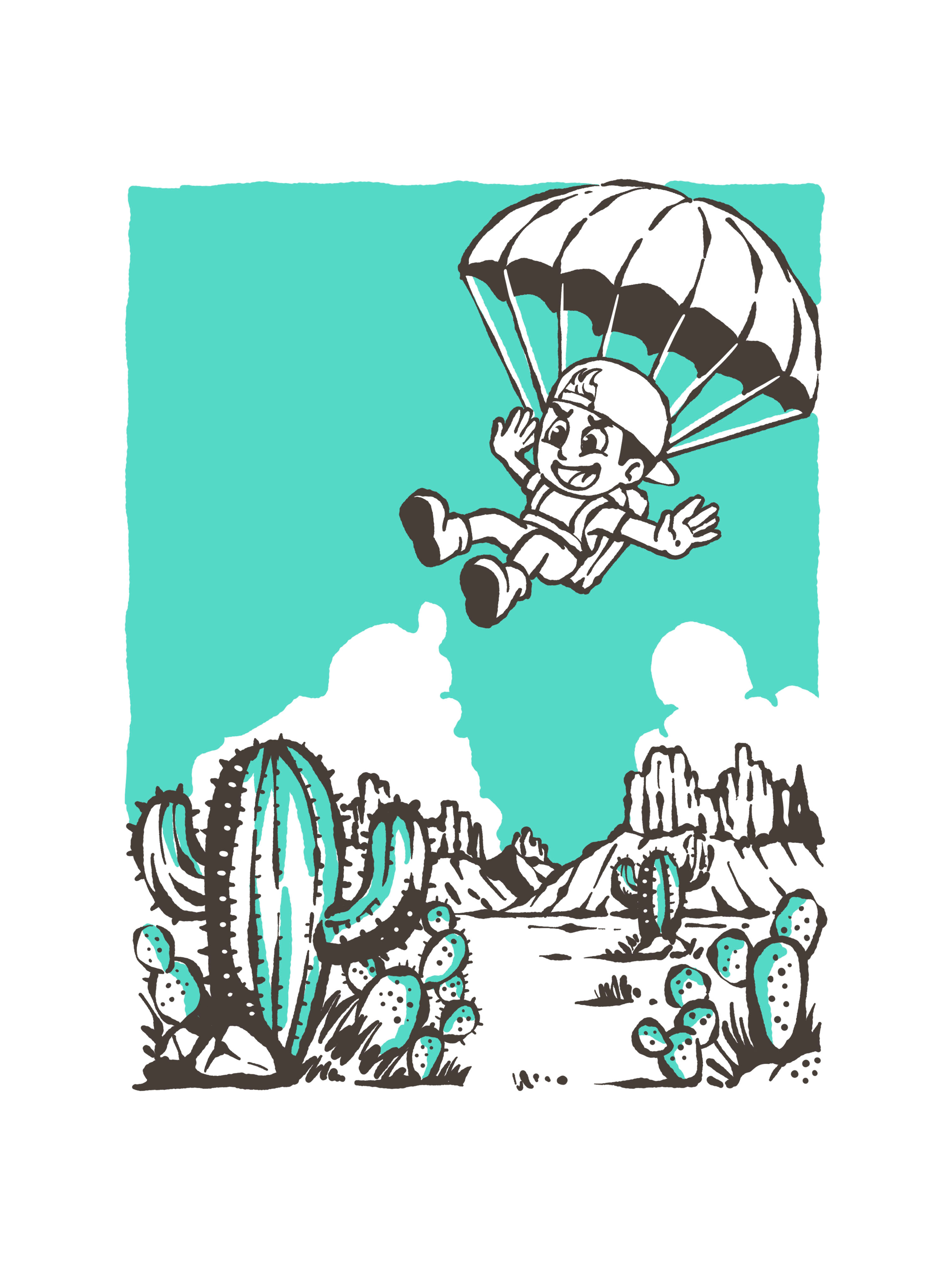 Wrong Landing T-shirt Illustration adventure branding design illustration mountain retro t shirt tshirt design vector vintage