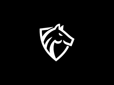 Horse Shield Logo cars company horse logo machine motor shield technology transport vehicle