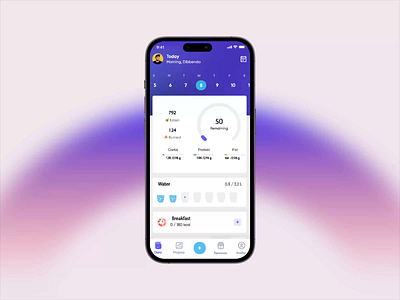 Food Logging — Calorie Tracker App app clean logg ui