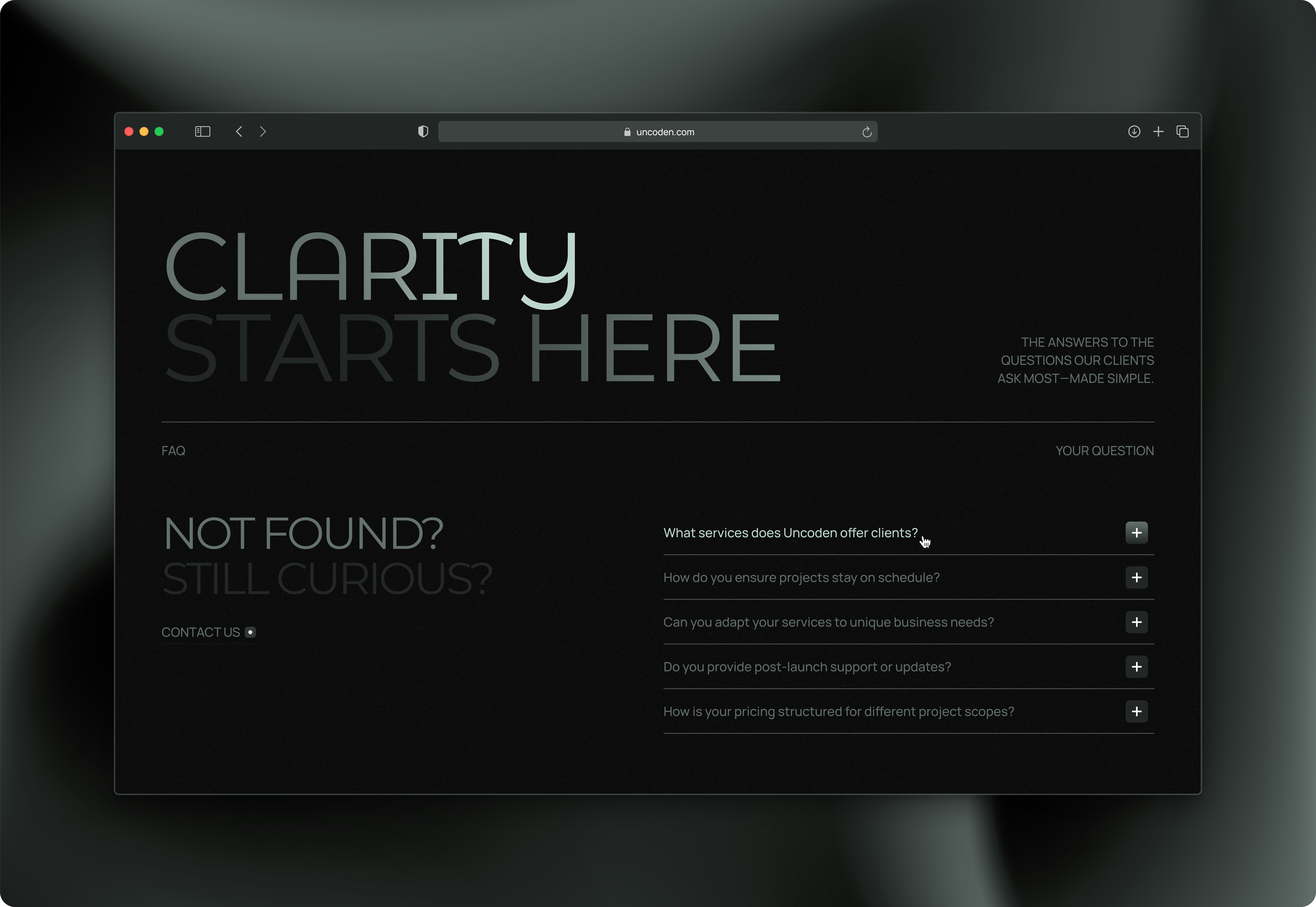 Example of Web Design Service | UI UX