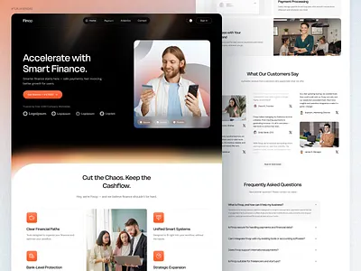 Finop Finance Website 2025 clean ui crm website crypto finance finance landing page finance website fintech landing page management minimal design payment saas saas website ui visual design website design