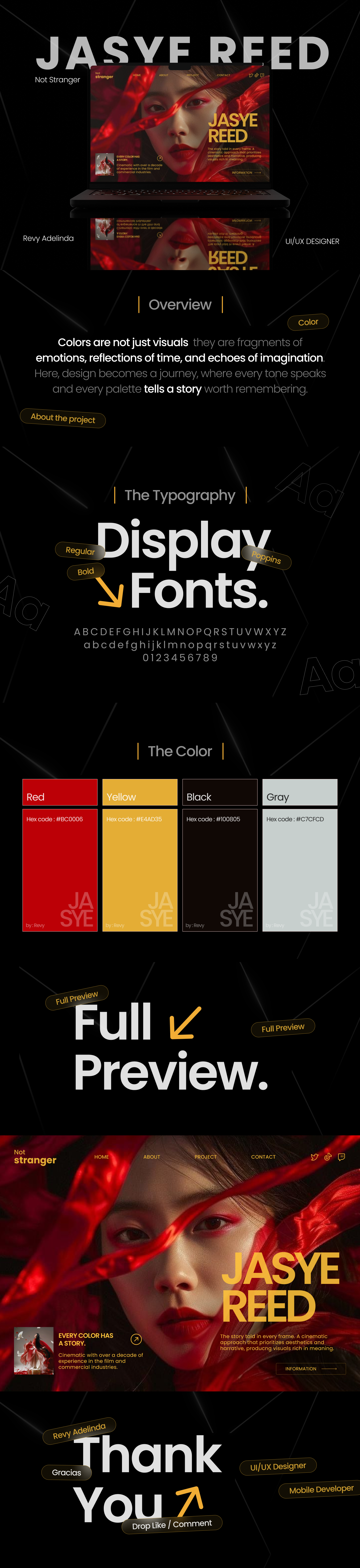 Every Color Has a Story – UI/UX Design Exploration big font digital design graphic design interface design minimal design minimalist design ui visual storytelling webdesign website
