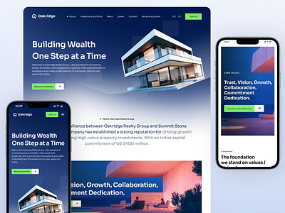 Real Estate website Landing Page Design business website corporate website financial website fintech website design investment website landing page landing page design minimalist modern website professional website real estate real estate developer real estate landing page real estate website design​ responsive design ui design uiux web design web design inspiration website design