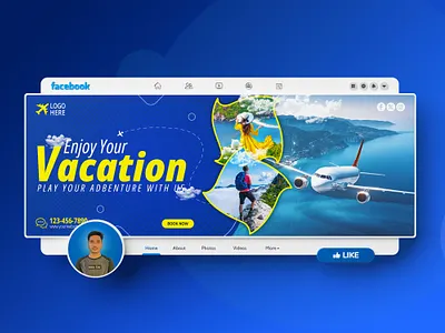 Travel Facebook Cover Design agency branding client cool design cover design creative design facebook graphic design grapixeasy illustrator mountain people photoshop plan travel vecation work