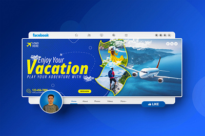 Travel Facebook Cover Design agency branding client cool design cover design creative design facebook graphic design grapixeasy illustrator mountain people photoshop plan travel vecation work