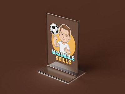 A cartoon logo of a boy football player 3d animation branding cartoon cartoon art cartoon portrait cartoonist design graphic design illustration logo motion graphics ui