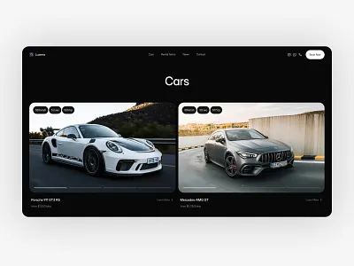 Premium Car Rental Website Template framer template hero section landing page ui web design website template