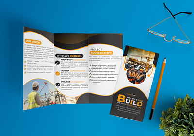 Construction Company Profile Brochure professional marketing brochure