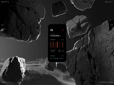 Crypto wallet - send transaction - animation 3D 3d animation avax bitcoin btc concept crypto eth mobile money motion graphics send solana transaction wallet