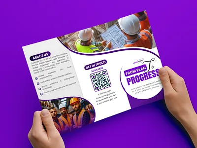 Modern Construction Company Profile Brochure Design advertising branding clean layout graphic design marketing product presentation professional marketing brochure