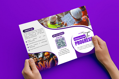 Modern Construction Company Profile Brochure Design advertising branding clean layout graphic design marketing product presentation professional marketing brochure