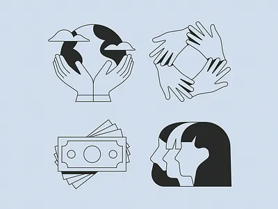 Icon set for Forbes USA character editorial forbes icon design icons illustration minimal illustrations people