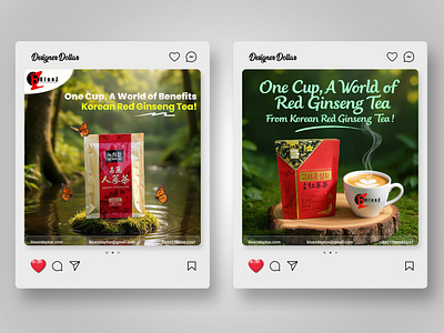 Ginseng Tea Social Media Post I Ai Creative Ads Banner ads advertising banner ads branding creative ads digital ginseng tea ginseng tea branding ginseng tea social media post graphic design post poster shot social media social media creative ads social media design social media post social media poster design stories story