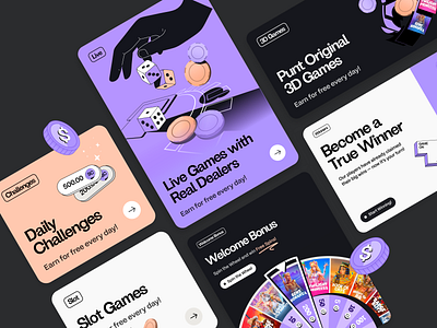 Punt App – Casino Redefined in Playful UI app app design betting casino crypto crypto casino gambling app design gambling design gambling mobile design game app design jackpot lottery mobile gambling design mobile game online casino roulette slots social casino staking сasino app design