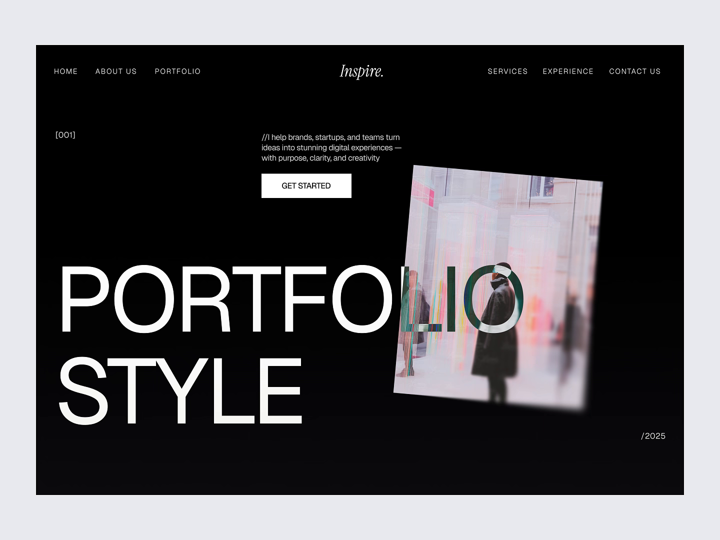 Example of Inspire - Landing page Animation