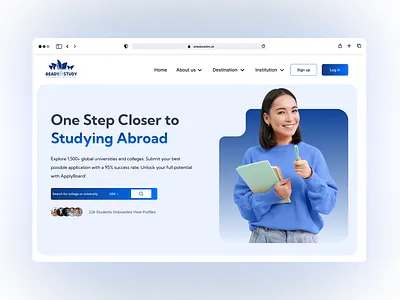 Study Abroad Consultancy || UI/UX Design branding design graphic design illustration study abroad ui design study abroad ux design typography ui uiux uiux design ux vector
