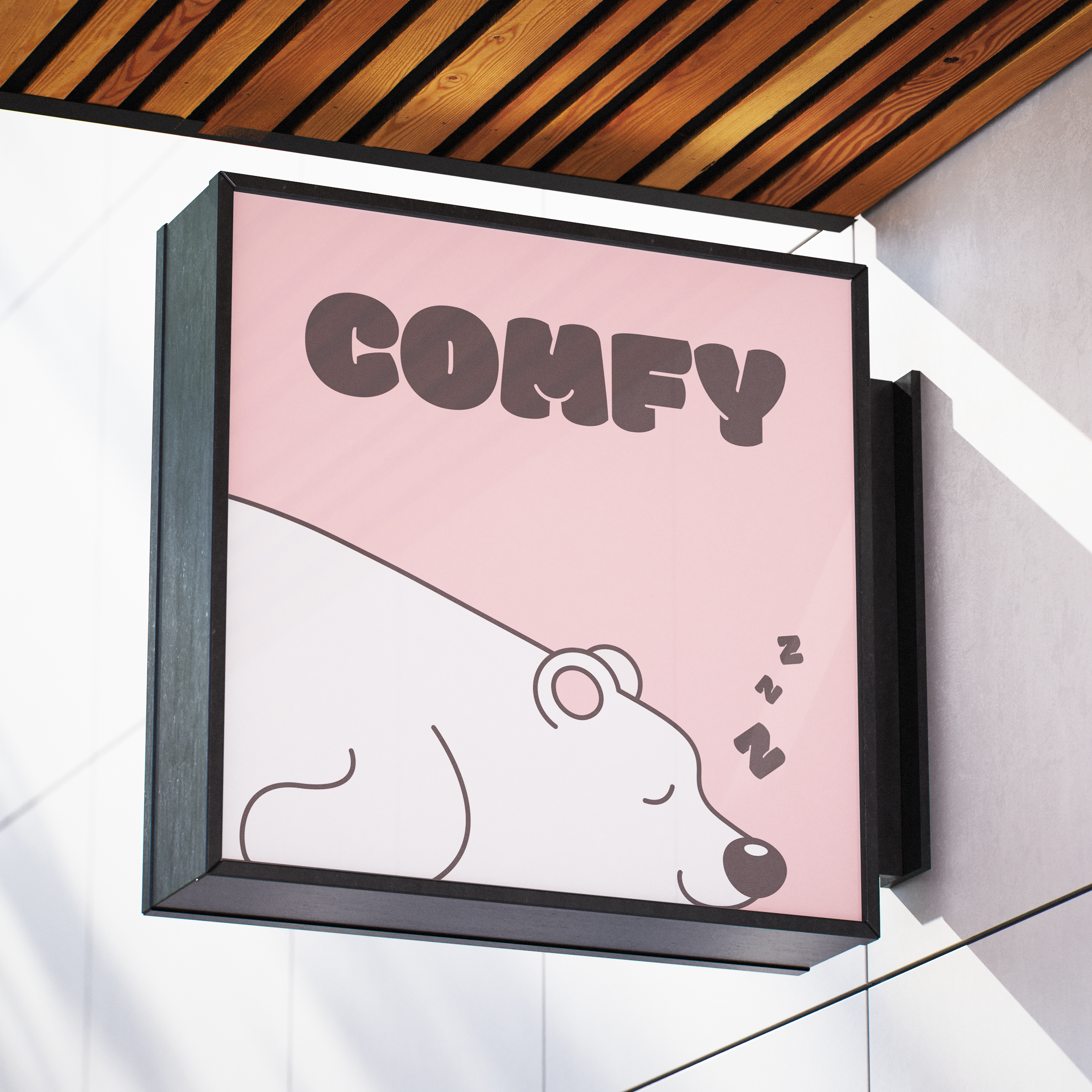 Logo design for Comfy clothing bear brand design branding child clothing children children clothing children nightwear childrens brand clothing creative creative branding logo logo brand logo design mascot mascot logo nightwear polar bear sleepwear sleepwear brand