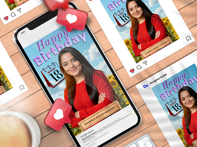 Social Media Birthday Wish Ai Poster Design I Creative Ads 2025 ai ai poster banner ads brand creative creative ads creative ads banner design facebook post graphic design instagram ads logo social media social media post social media post design social media poster social media poster banner stories story ui
