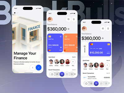 Finance mobile application ui design application banking blockchain clean ui crypto app cryptocurrency design digital wallet exchange finance finance ui fintech mobile app mobile ui modern ui payments ui ui designer ux wallet ui