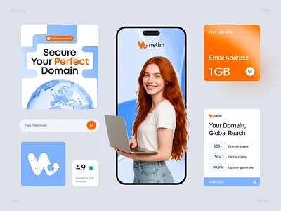 Netim B2C Branding brand identity branding halo lab identity logo logo design logotype