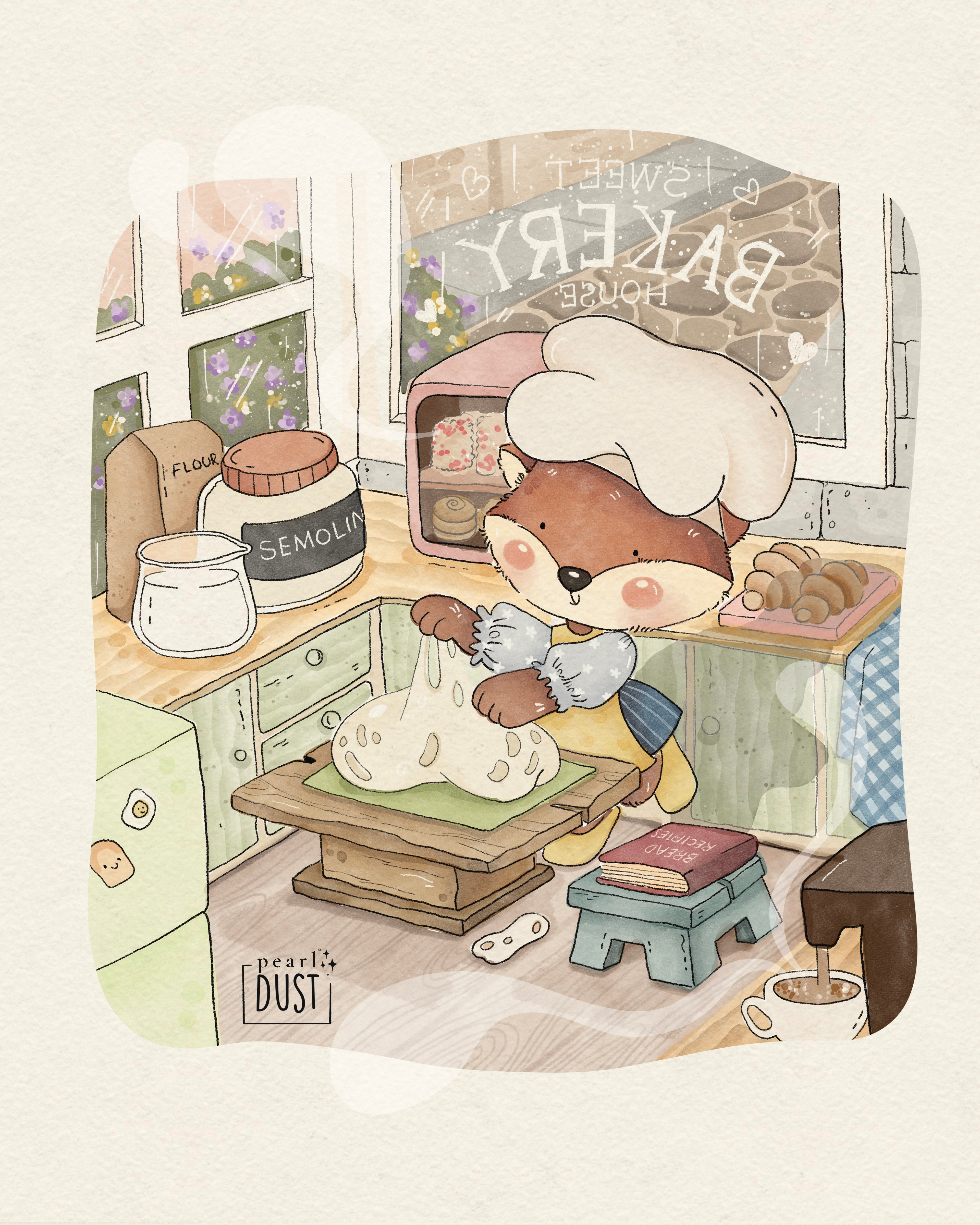 Little Bakery childrens book design illustration illustrator kids kids illustrator