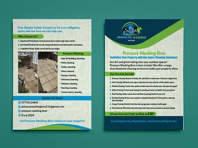 Double-Sided Flyer Design For Pressure Washing Bros cleaning business flyer cleaning company flyer cleaning flyer design cleaning service advertisement cleaning service flyer commercial cleaning flyer digital flyer design flyer design usa flyer template graphic design house cleaning flyer maid service flyer modern flyer design office cleaning flyer professional cleaning flyer