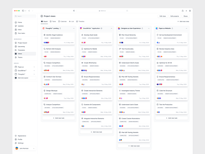 Kanban View app design kanban kanban view management project design project manage task task to do to do list ui ui design ux