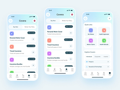 AI-Powered Renew Insurance – Shop Page ai app ai insurance app ai powered insurance app design digital insurance insurance claims insurance shop insurance tracker mobile app mobile app design mobile app development mobile ui modern insurance app policy management policy renew app renew policy smart insurance