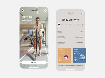 ✨ Routine Hero helps you build healthy daily habits with ease. app application design illustration mobile product service startup ui