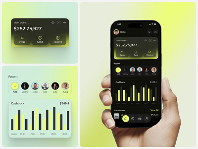 Digital Wallet Mobile iOS App app app design design finance finance app fintech ios mobile ui wallet