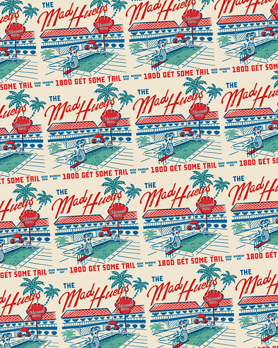 Graphic for The Mad Hueys graphic design handrawn illustration vintage vintage logo
