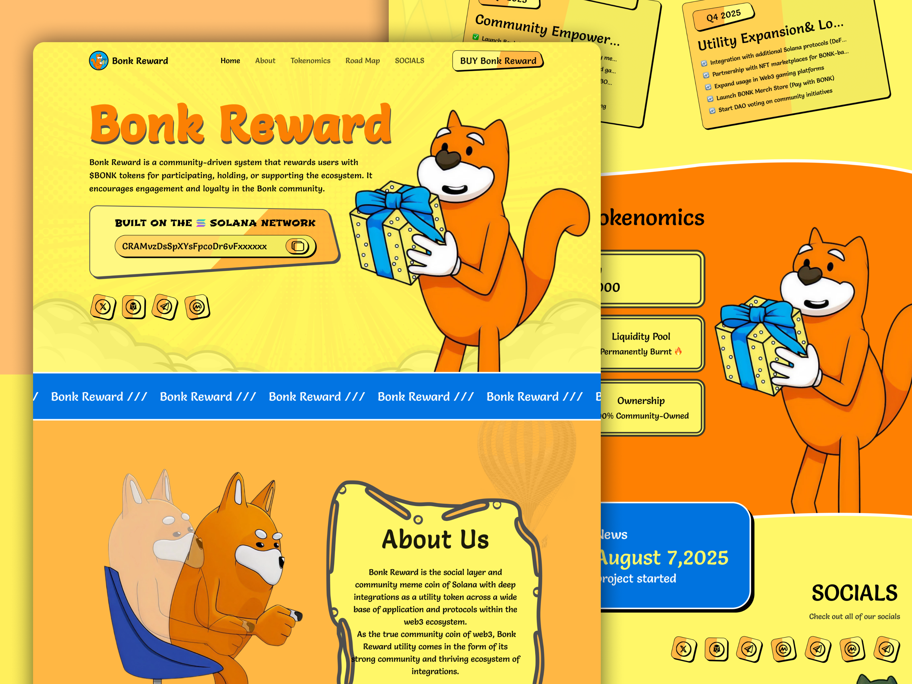 Bonk Reward – Meme Coin Landing Page by Creative Dream Lab on Dribbble