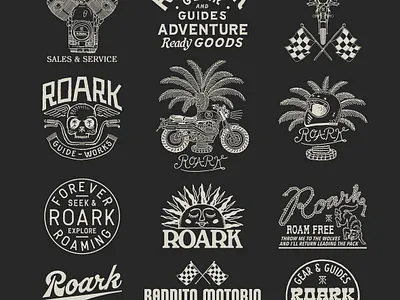 ROARK Graphic Selected. illustration outline vintage vintage logo vintage modern