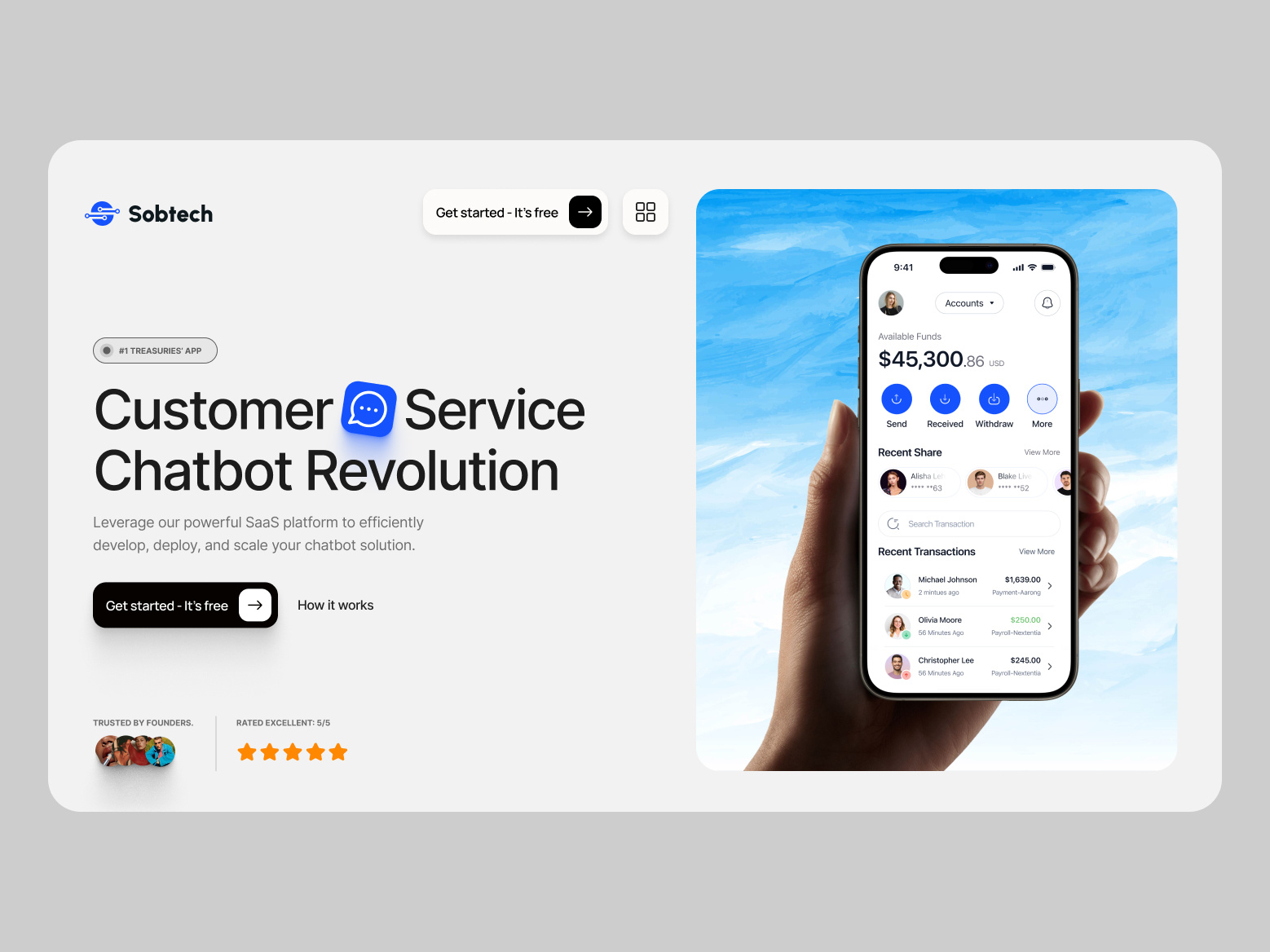 Website Hero Section figma hero landing page lend ui website