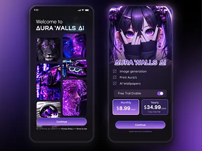 Premium - AI Wallpaper App ai image generator ai wallpaper app app design app subscription in app mobile app mobile app design premium premium screen premium subscription premium ui pricing pricing page pro screen purchase screen subscription ui ui design uiux wallpaper app wallpaper app ui