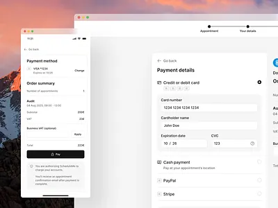 Checkout: Card - Timeslot UI