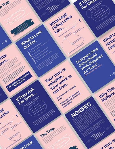 Social Media Carousel for Spec Work blue branding design graphic design ill layout pink social media