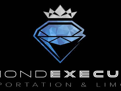 Diamond Executive Concept Logo A business logo crown dark diamond executive limousine transportation