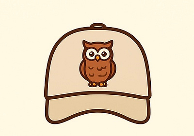 Minimal Owl Cap Design 3d animation branding design graphic design logo