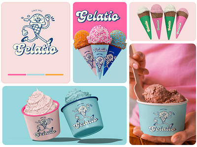 Gelatio – Brand Identity Design brand visuals brandboard branddevelopment brandidentity branding brandstyleguide creativebranding icecream brand board icecream brand style guide icecream brand visuals icecreambrand logo logodesign pakagingdesign typography visualidentity