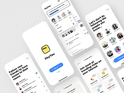 Talk, listen, hang out - Mobile UI app app design app ui ux design ui design ux graphic design graphic ui logo method mobile mobile app mobile app uxui mobile ui mobile ux onboarding splash ui uiux ux