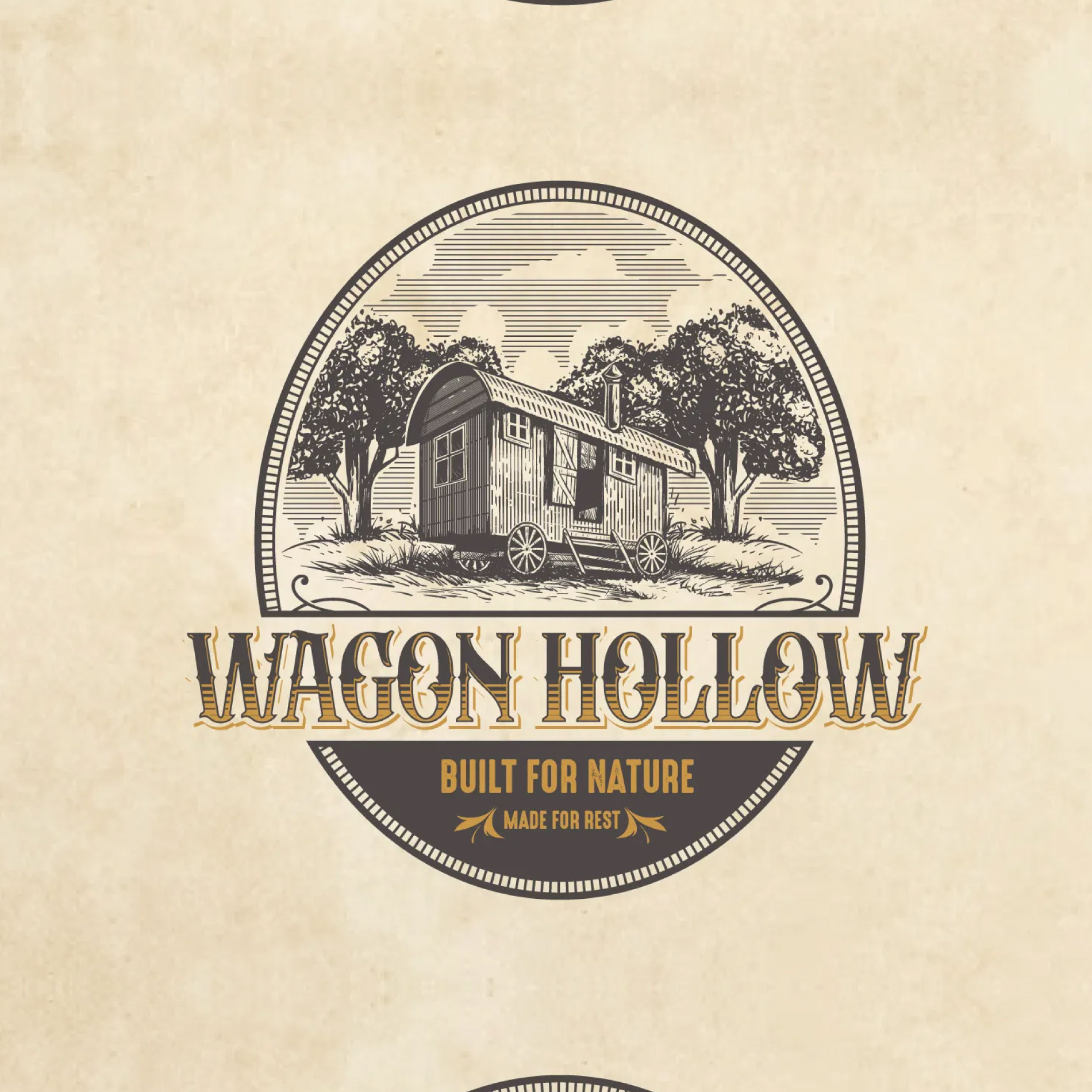 Example of Hand Drawn Vintage Illustration Design .