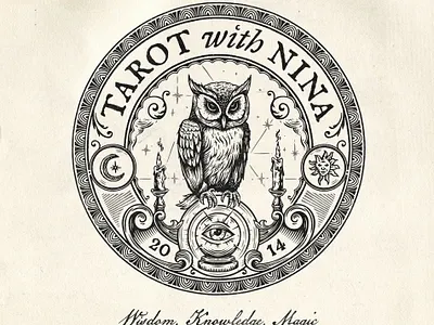 Tarot-with-Nina branding graphic design illustration logo
