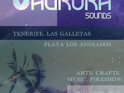 "Aurora sound" festival poster branding graphic design logo poster ui