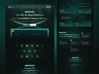 AI Recruitment Landing Page ai ai landing page ai recruitment homepage job community job finder job seeker landing page landingpage ui design ux design web design